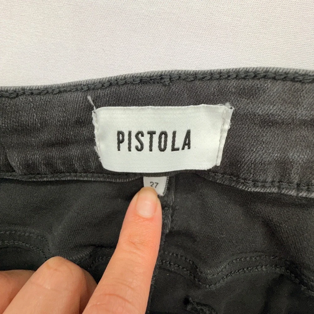 Pistola Skinny Jeans Womens 27 Faded Black Distressed P6034EFB-HLM Denim Pants